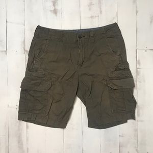 Bullhead Skinny Cargo Shorts Green, 33